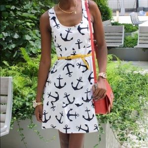 Jcrew sundress in dizzy anchor print